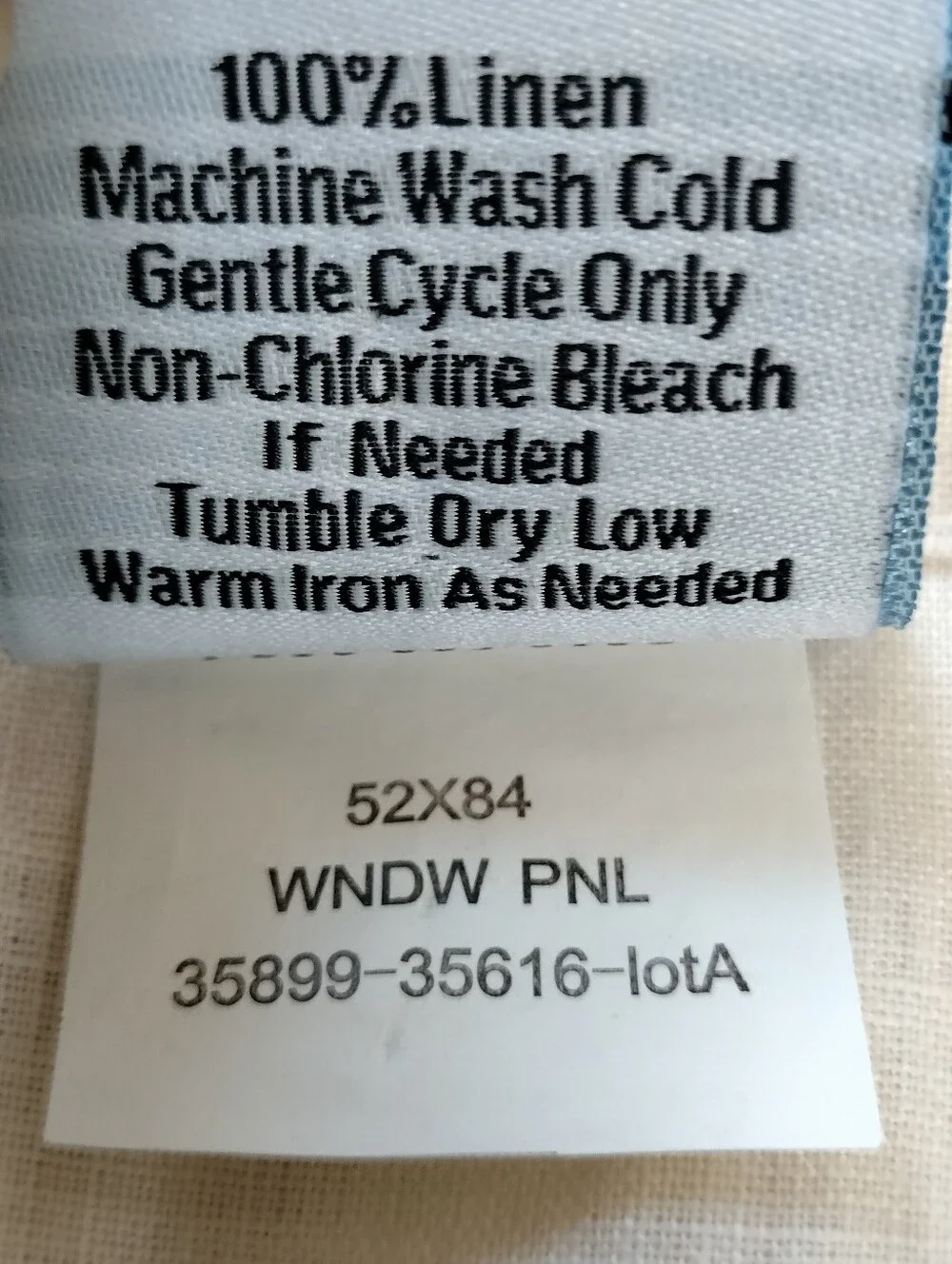The Company Store Linen Cream Gray Leaf Vine Curtains 2 Panels Pocket Rod 52x84